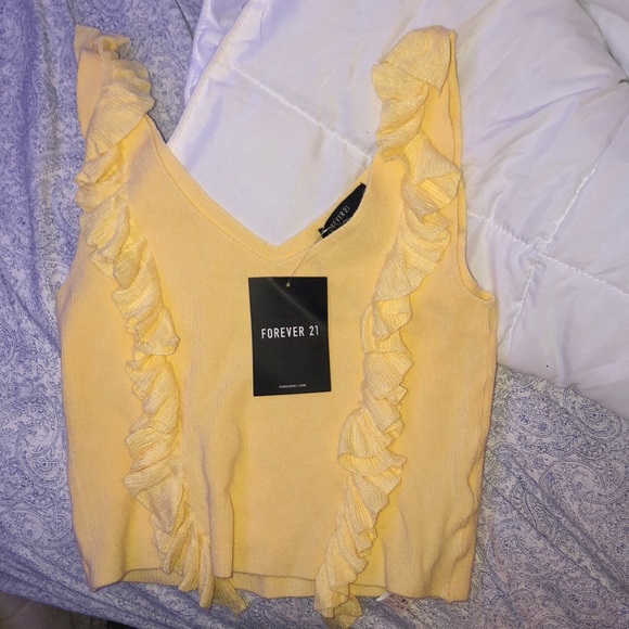 Yellow sweater crop top - Picture 1 of 2